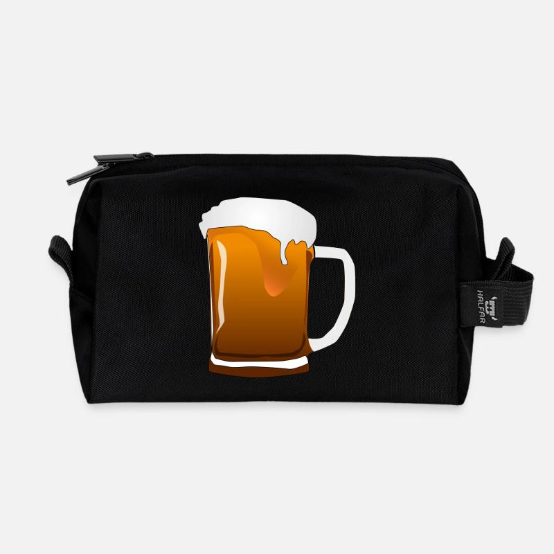 Deutsches Bier - Recycelte Kulturtasche - Schwarz