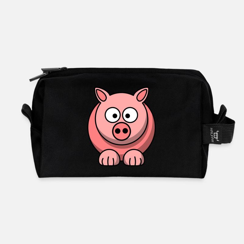 Ferkel - Recycelte Kulturtasche - Schwarz