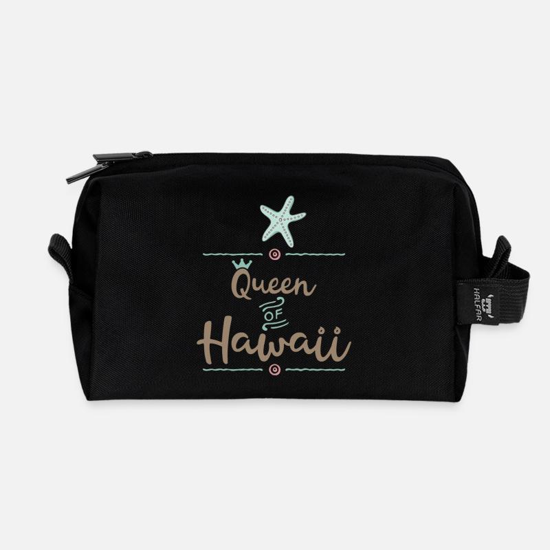 Hawaii - Recycelte Kulturtasche - Schwarz
