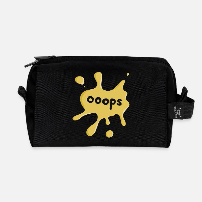 Stain ooops - Recycled Toiletry Zip Bag - black