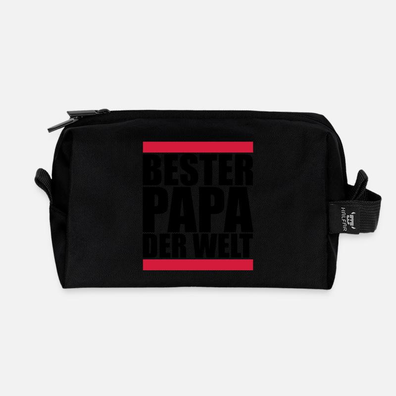 bester papa der welt - Recycelte Kulturtasche - Schwarz