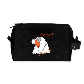 Aussie Hütehund Australian Shepherd What else? - Recycelte Kulturtasche - Schwarz - Vorne
