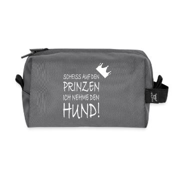 Scheiß auf prinzen ich nehme hund haustier liebe - Recycelte Kulturtasche - Anthrazit - Vorne