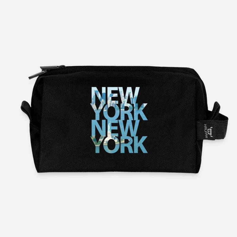 New York, New York - Recycelte Kulturtasche - Schwarz