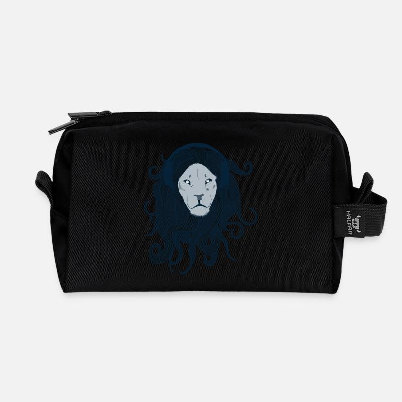 Lion - Recycelte Kulturtasche - Schwarz