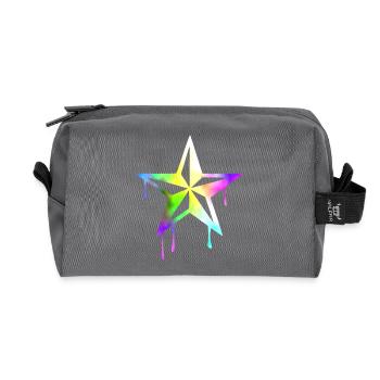 nautic_star_watercolor - Trousse de toilette en tissu recyclé - anthracite - Devant