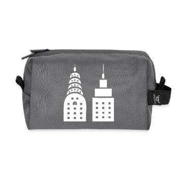 Skyscraper skyscraper skyscrapers - Recycled Toiletry Zip Bag - anthracite - Front