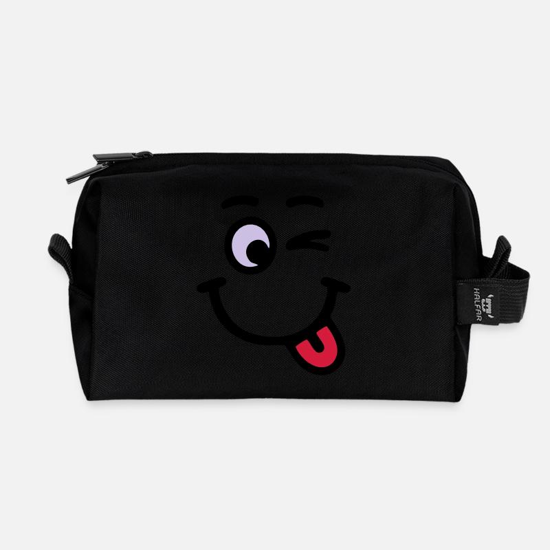 Funny - Recycled Toiletry Zip Bag - black
