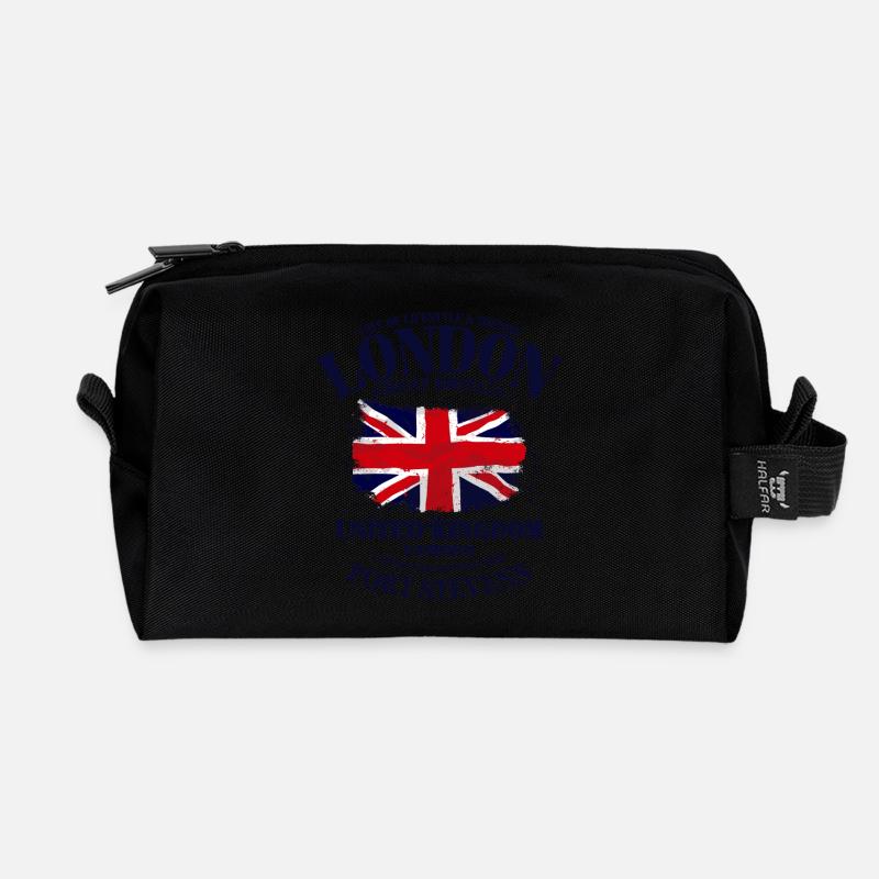 London - Union Jack Vintage Flag - Recycelte Kulturtasche - Schwarz