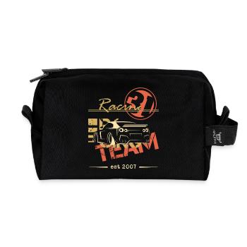 team racing gtr car gift idea - Recycled Toiletry Zip Bag - black - Front