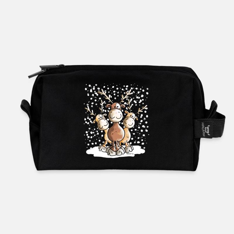 Alces alces - Trousse de toilette en tissu recyclé - noir