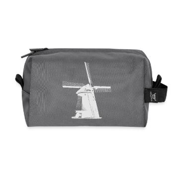 Windmill Netherlands - Recycled Toiletry Zip Bag - anthracite - Front