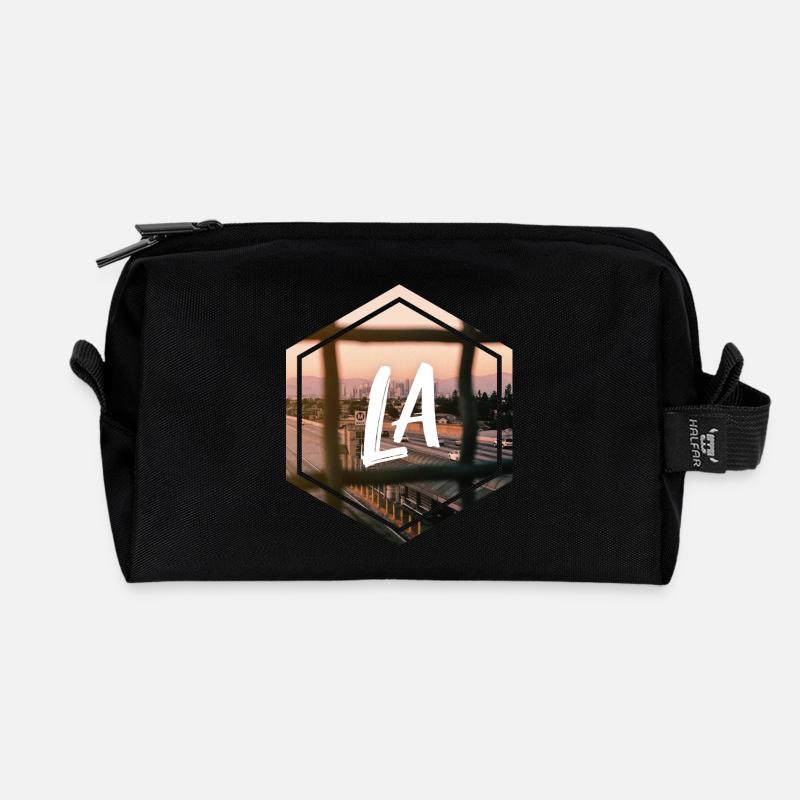 LA - Recycled Toiletry Zip Bag - black
