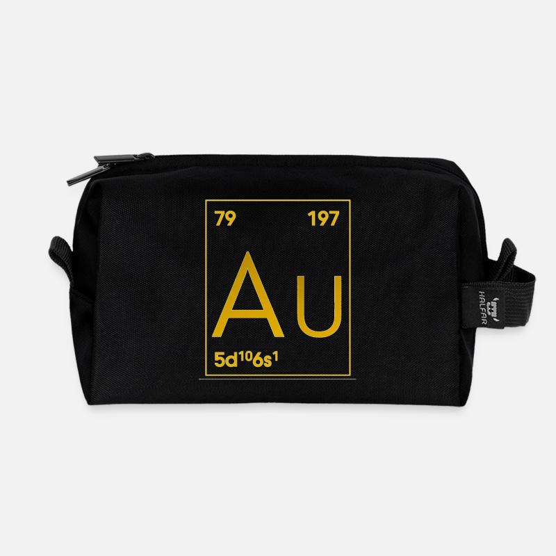 L'or comme élément Aurum - Trousse de toilette en tissu recyclé - noir