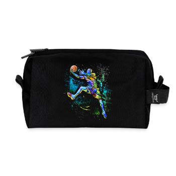 Basketball players - Basketball - BBall - Basket Ball - Recycled Toiletry Zip Bag - black - Front
