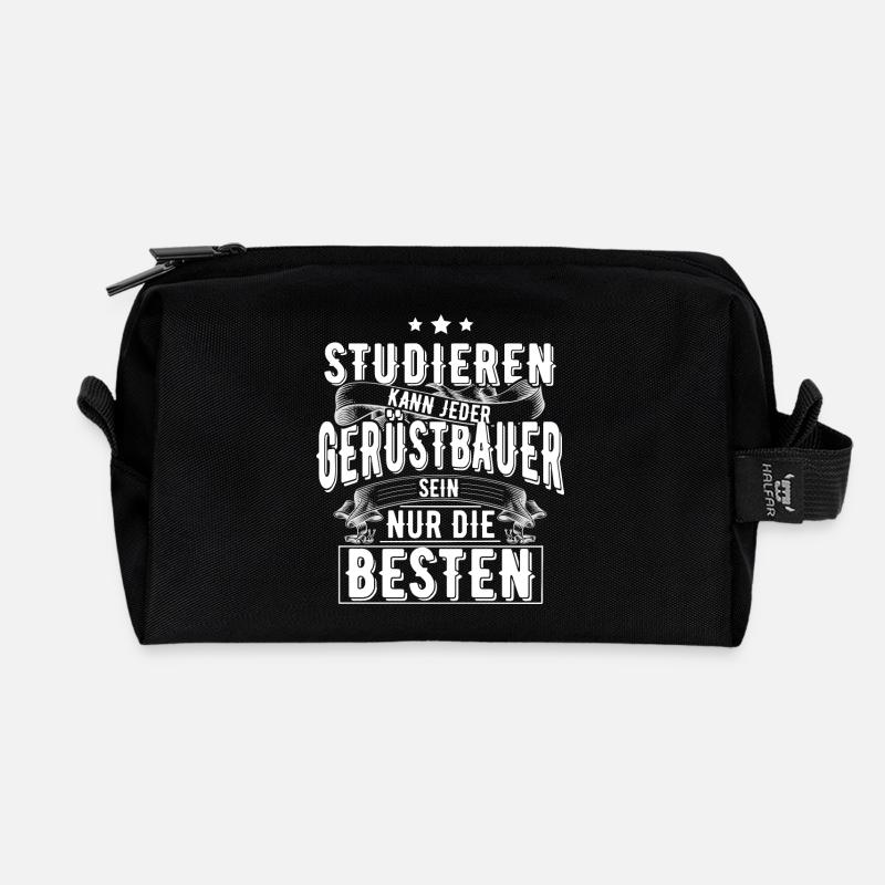 Gerüstbauer - Recycelte Kulturtasche - Schwarz