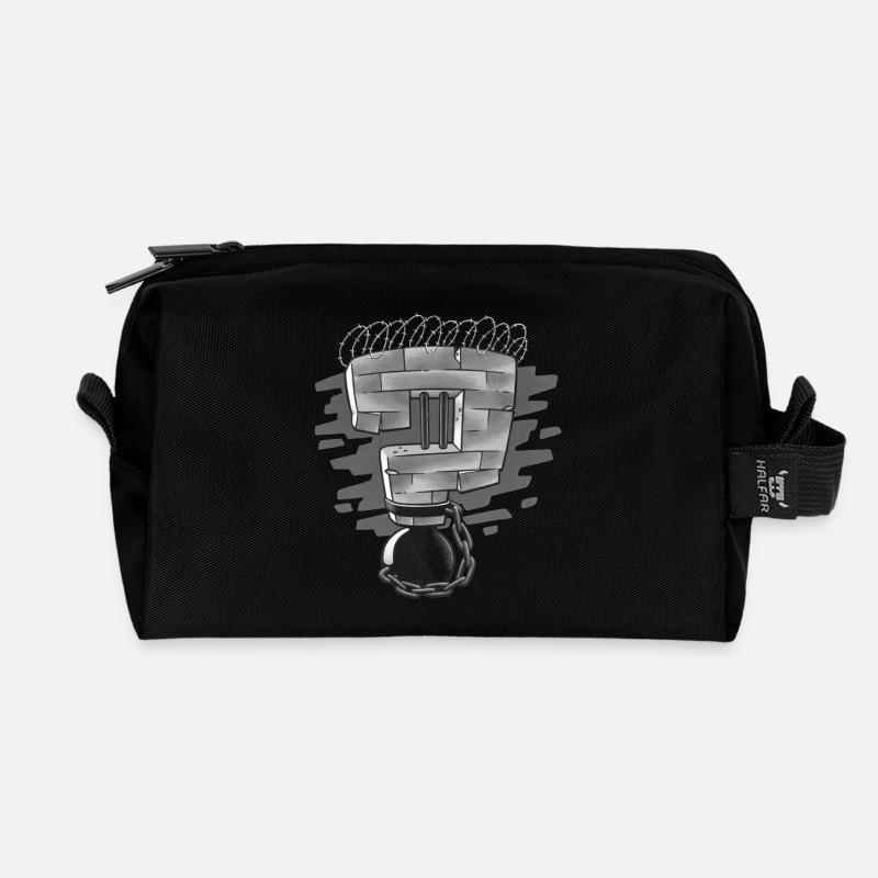 Why prisons don't benefit anyone - Recycled Toiletry Zip Bag - black