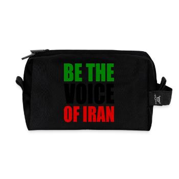 Be the voice of iran - Recycled Toiletry Zip Bag - black - Front