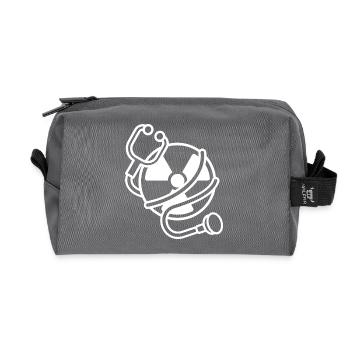 Logo Radiation Manip Radio Radiologist Radiology - Recycled Toiletry Zip Bag - anthracite - Front