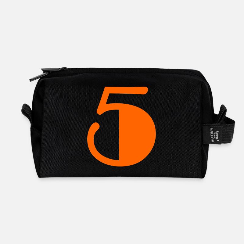5. 5 YEARS. 5TH ANNIVERSARY. BIRTHDAY 5 YEARS - Recycled Toiletry Zip Bag - black