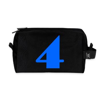 4,4 JAHRE,4. GEBURTSTAG,4 JAHRE JUBILÄUM - Recycelte Kulturtasche - Schwarz - Vorne