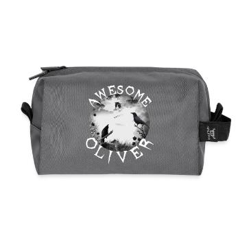 Oliver's Birthday Oli - Recycled Toiletry Zip Bag - anthracite - Front