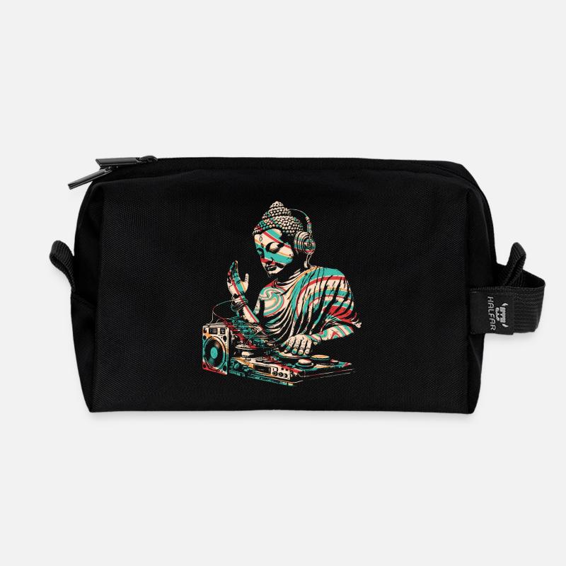 DJ Buddha - Recycelte Kulturtasche - Schwarz