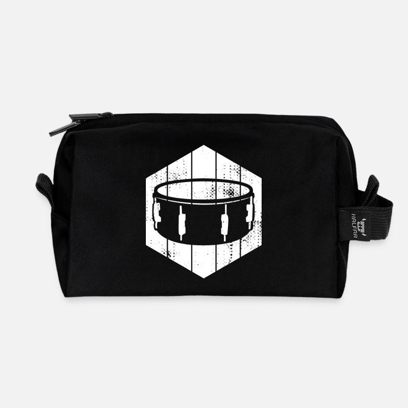 Kleine Trommel - Recycelte Kulturtasche - Schwarz