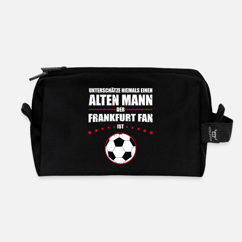 Alter Mann - Frankfurt Fan | Retro Vintage Design - Recycelte Kulturtasche - Schwarz