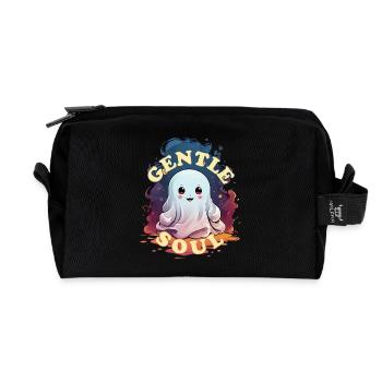Sweet Little Ghost - Recycled Toiletry Zip Bag - black - Front