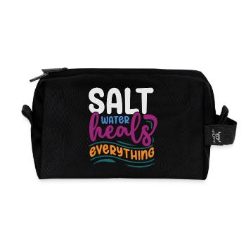 L’eau salée guérit tout - Trousse de toilette en tissu recyclé - noir - Devant