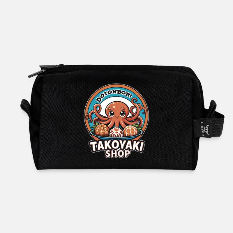 Delicious Takoyaki Shop - Recycelte Kulturtasche - Schwarz