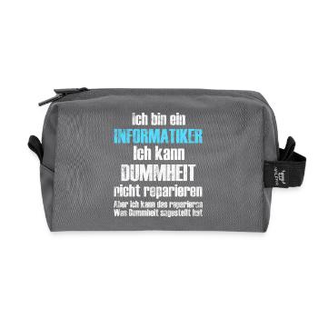 Informatiker Informatik - Recycelte Kulturtasche - Anthrazit - Vorne