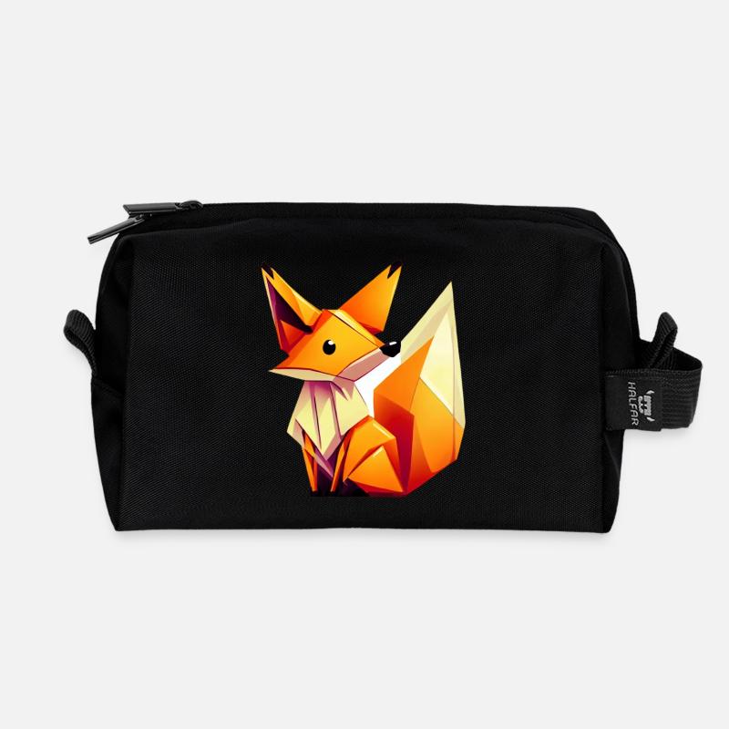 Fuchs - Recycelte Kulturtasche - Schwarz