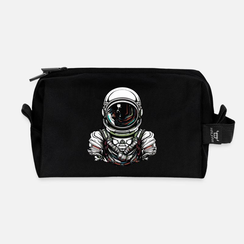astronaut - Recycelte Kulturtasche - Schwarz