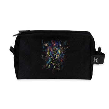 abstrakt - Recycelte Kulturtasche - Schwarz - Vorne