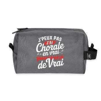 j'peux pas j'ai Chorale En vrie de vraie - Trousse de toilette en tissu recyclé - anthracite - Devant