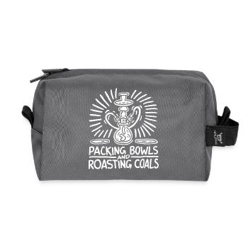 Amateurs de chicha Lifestyle Design - Trousse de toilette en tissu recyclé - anthracite - Devant