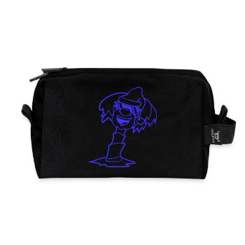 Palme Weihnachtsmann Weihnachten Sonnenbrille Cool - Recycelte Kulturtasche - Schwarz - Vorne
