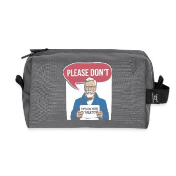 Silent and introverted - Recycled Toiletry Zip Bag - anthracite - Front