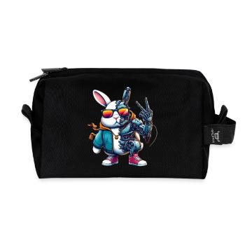 Robohase - Recycelte Kulturtasche - Schwarz - Vorne