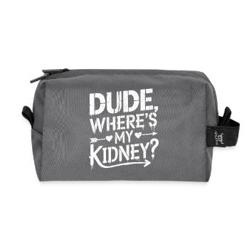 Perfect saying for kidney patients - Recycled Toiletry Zip Bag - anthracite - Front