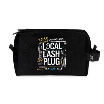 Glamorous eyelashes from a professional - Recycled Toiletry Zip Bag - black - Front
