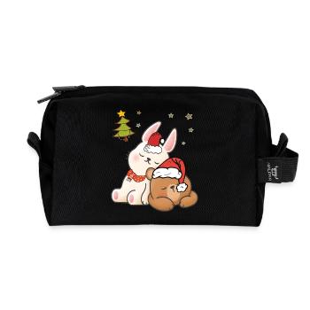 Sapin de Noël - Trousse de toilette en tissu recyclé - noir - Devant