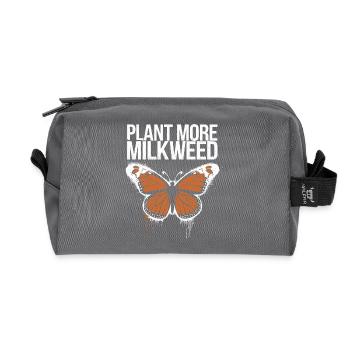Protégez les papillons monarques - Trousse de toilette en tissu recyclé - anthracite - Devant
