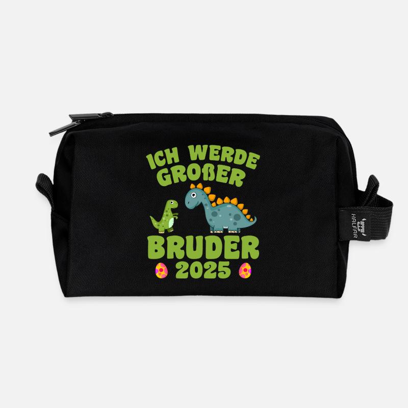 Ich Werde Großer Bruder 2025 - Recycelte Kulturtasche - Schwarz