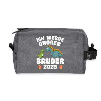 Ich Werde Großer Bruder 2025 - Recycelte Kulturtasche - Anthrazit - Vorne
