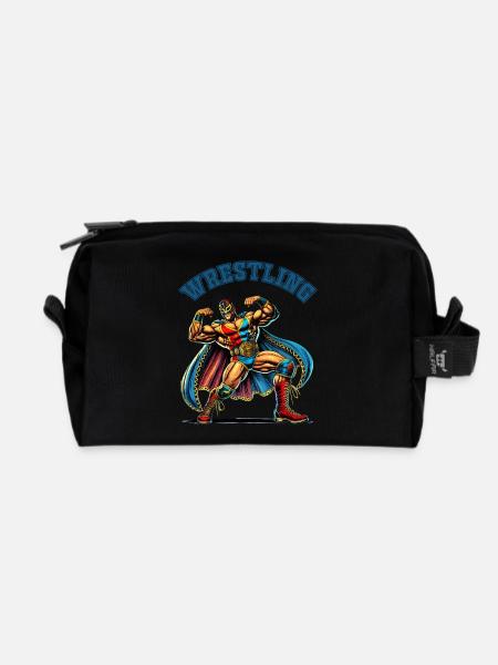 Wrestling - Recycelte Kulturtasche - Schwarz