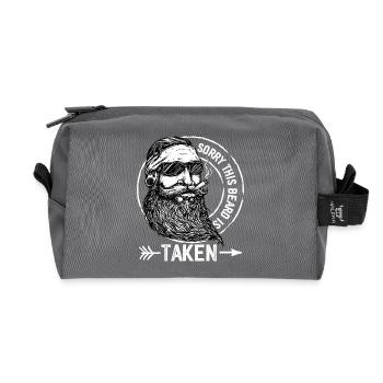 sorry this beard is taken - Recycled Toiletry Zip Bag - anthracite - Front
