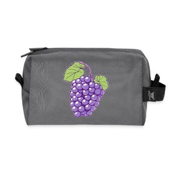 Weintrauben Kostüm Obst Frucht Winzer Karneval - Recycelte Kulturtasche - Anthrazit - Vorne